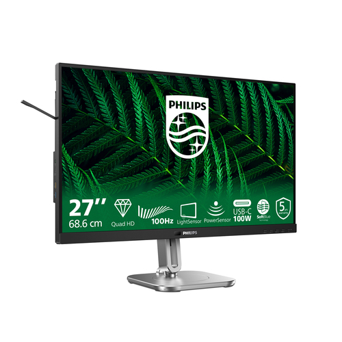 Philips Eco-Friendly Monitor with LowBlue Mode, Flicker-Free, Ips Technology & Built-in USB-C Docking Station - 85% Pcr & Ocean-Bound Plastics - image 2