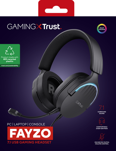 Trust GXT 490 Fayzo 7.1-USB-gamingheadset Headset Zwart, afbeelding 9