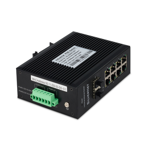 SilverNet 3208MP-SFP Managed L2 Gigabit Ethernet (10/100/1000) Power over Ethernet (PoE) Black – image 2