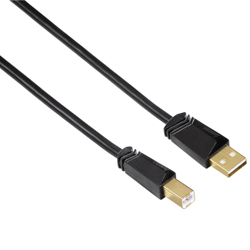 Hama 00125204 USB кабель USB 2.0 1,8 m USB A USB B 0,48 Gbit/s Черный