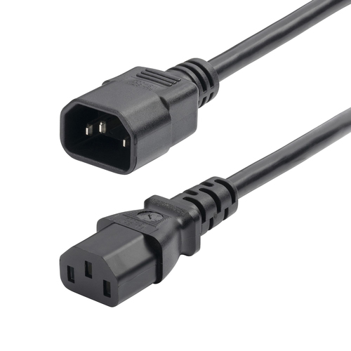 2FT (60CM) POWER EXTENSION CORD, IEC 60320 C14 TO C13 PDU POWER CORD, 10A 250V,