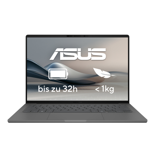 ASUS Zenbook A14 UX3407QA-QD496W Copilot+ PC Snapdragon X1-26-100 Ноутбук 35,6 cm (14") WUXGA 32 GB LPDDR5x-SDRAM 1 TB Твердотельный накопитель (SSD) Wi-Fi 6E (802.11ax) Windows 11 Home Серый QWERTZ Немецкий