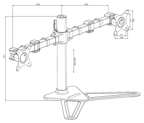 iiyama Monitorbeugel DS1002D-B1, afbeelding 10