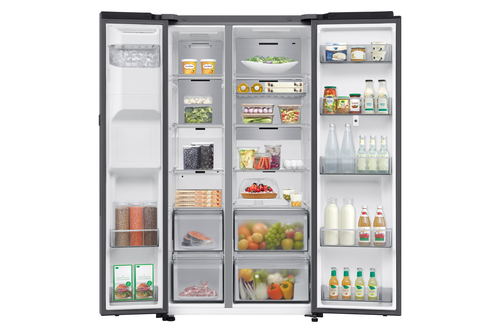 Samsung Bespoke AI Family Hub RS90F66BETEU American-Style Smart Fridge Freezer - Silver/Grey - image 3