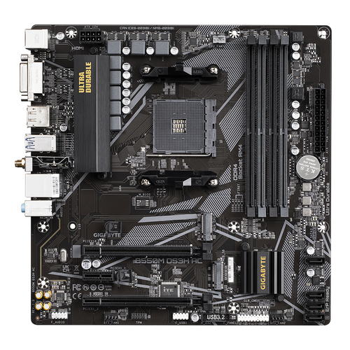 Motherboards GIGABYTE MB GIGABYTE B550M DS3H AC