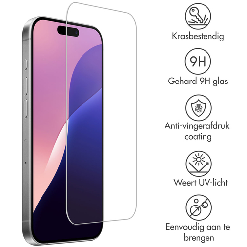 Accezz Gehard Glas Screenprotector 2-pack iPhone 16 Pro Max, afbeelding 2