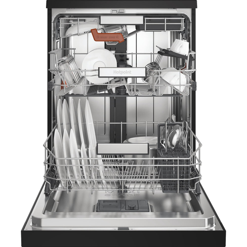 Hotpoint H8F HP51BS UK Full Size Dishwasher - Black Steel - B Rated, Black - image 4
