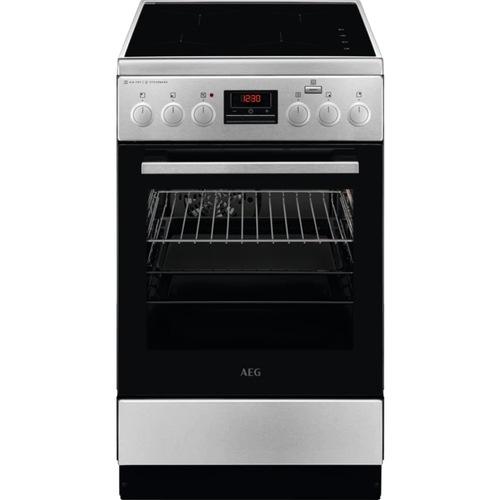 AEG CIB56481BM Freestanding cooker Electric Zone induction hob Stainless steel