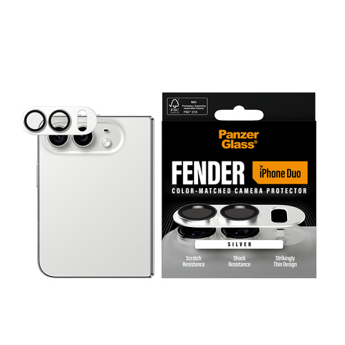 PanzerGlass ® Fender Camera Lens Protector Silver iPhone Duo Doorzichtige schermbeschermer Apple 1 stuk(s)