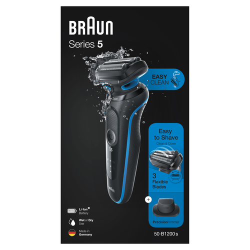 Braun Series 5 50-B1200s Foil shaver Trimmer Blue – image 7