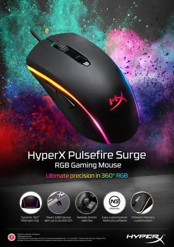HyperX Pulsefire Surge - Gaming Mouse (Black) (HX-MC002B) – image 9