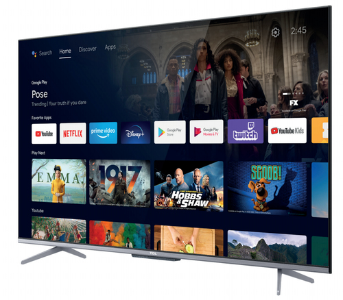TCL 55P722 TV 139.7 cm (55") 4K Ultra HD Smart TV Wi-Fi Black