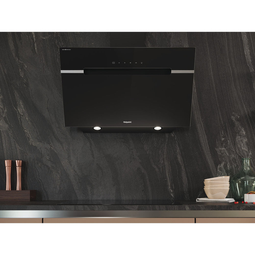 Hotpoint PHVS91FLTDPK 90cm Angled Chimney Cooker Hood - Black - image 3