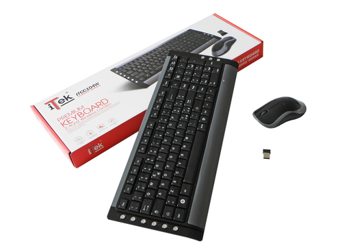 itek ITCCS104W keyboard Mouse included Office RF Wireless Black, Grey – image 2