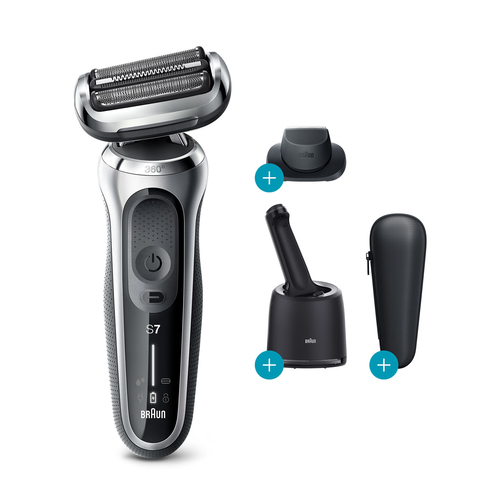Braun Series 7 70-S7200CC Сеточная бритва Триммер Черный, Серебристый