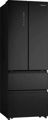 Hisense PureFlat Slim RF632N4AFC1 Total No Frost American Fridge Freezer - Black / Stainless Steel - C Rated, Black - image 3