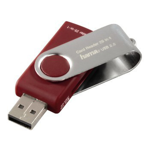 Hama 00078425 card reader USB 2.0 Red