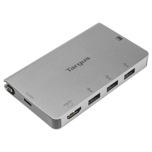 Targus ACA963EU хаб-разветвитель USB 3.2 Gen 1 (3.1 Gen 1) Type-C 5000 Мбит/с Серебристый