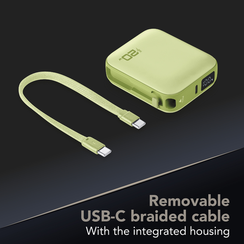 Cellularline POCKET POWER BANK 10000 mAh 20W USB-C PORT GREEN – image 4