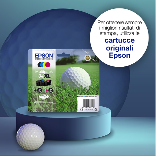 Epson 34XL – Cartuccia nero originale (Pallina da golf)