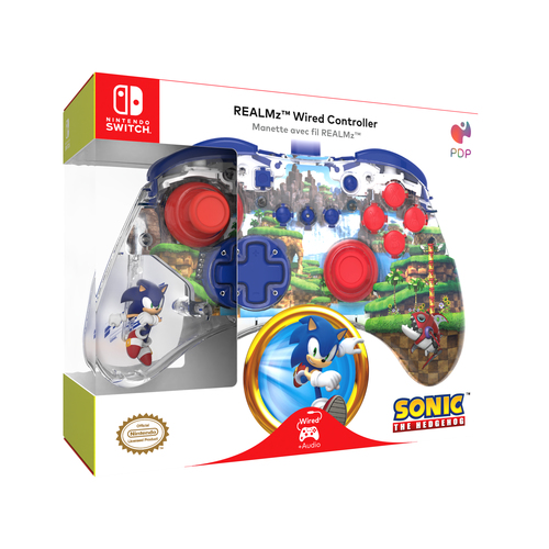 PDP REALMz Wired Controller: Sonic Green Hill Zone, For Nintendo Switch & Nintendo Switch - OLED Model – image 9
