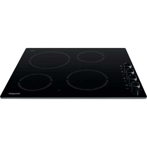 Hotpoint HR620RH 60cm 4 Zone Frameless Ceramic Hob Black Side Controls - image 2