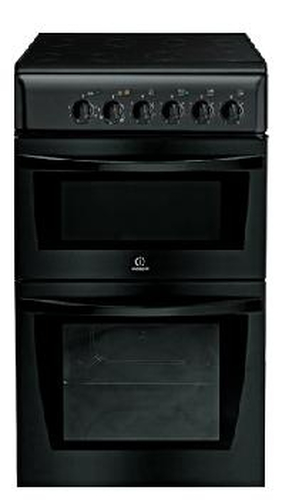 Indesit KD3C1AG cooker Freestanding cooker Electric Gas Silver