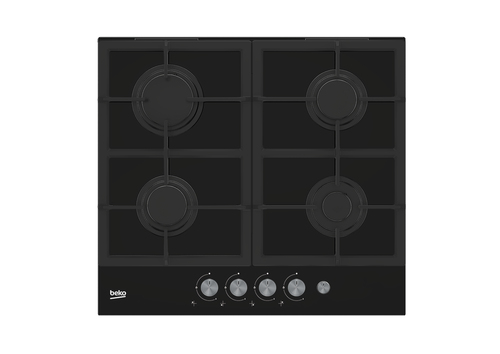 Beko HILG64235S варочная поверхность Черный Встроенный 60 cm Газовый 4 зона(ы)
