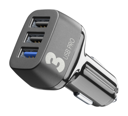 Cellularline Car Multipower 3 FAST - iPhone, Samsung, Xiaomi, Oppo and other Smartphones and Tablets