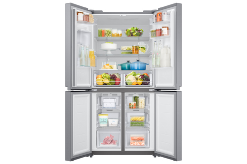 Samsung RF48A401EM9 Series 8 4 Door American Fridge Freezer With Water Dispenser Non Plumbed - Silver - image 2
