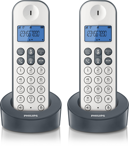 Philips D1212WG/FR telephone DECT telephone Caller ID Grey, White – image 2
