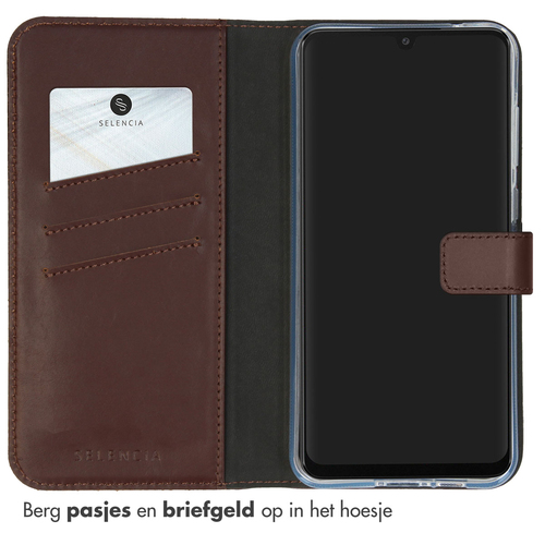 Selencia Echt Lederen Bookcase Samsung Galaxy A55 - Bruin, afbeelding 3