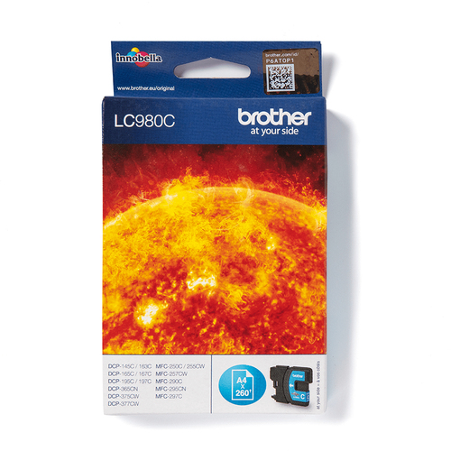 Original Brother LC980C Cyan Ink Cartridge - image 1