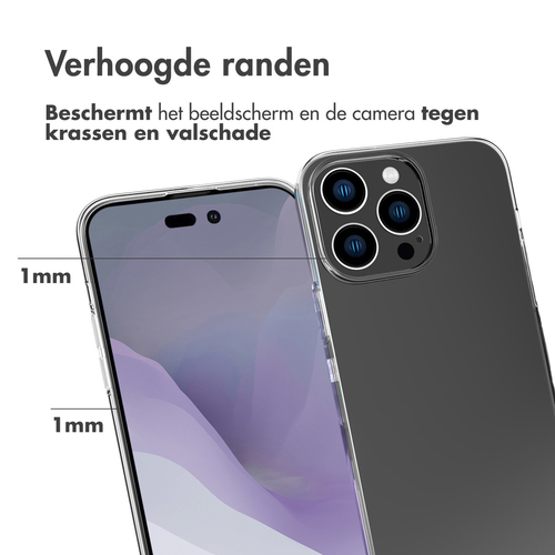 Accezz Clear Backcover iPhone 14 Pro Max - Transparant, afbeelding 4