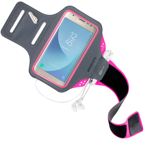 Mobiparts Comfort Fit Sport Armband Samsung Galaxy J3 (2017) Neon Pink – image 4