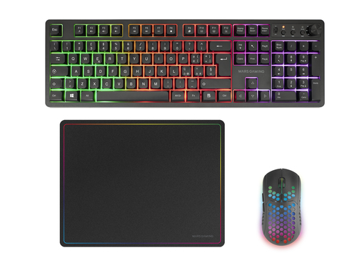 Mars Gaming MCPWXIT keyboard Mouse included RF Wireless + USB QWERTY Italian Black – image 1