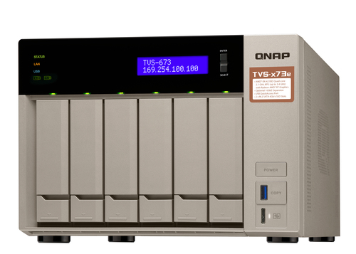 QNAP TVS-673E-4G NAS Tower AMD Embedded R-Series SoC RX-421BD – image 3