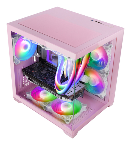 Mars Gaming MC-VIEW2P Mini Tower Pink – image 3