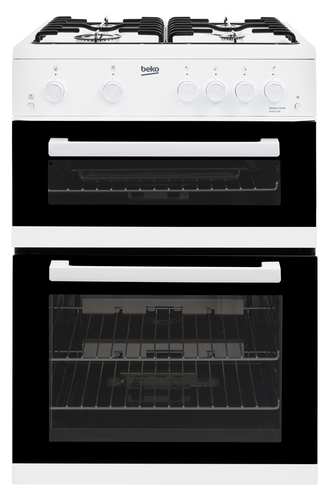 Beko KDG611W 60cm Freestanding Gas Double Oven Cooker