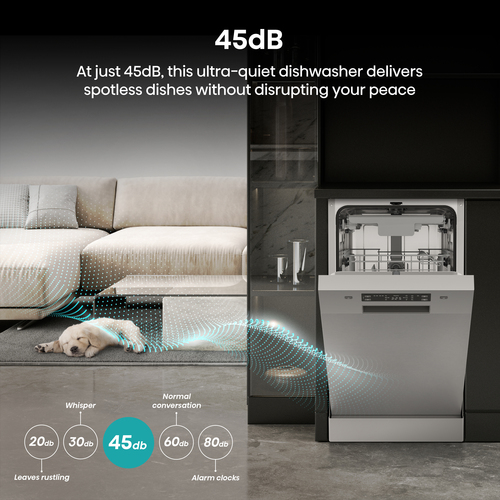 Hisense HS523C15XUK Slimline Freestanding Dishwasher - Stainless Steel – image 6