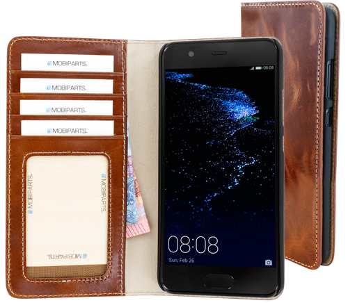 Mobiparts Excellent Wallet Case Huawei P10 Oaked Cognac