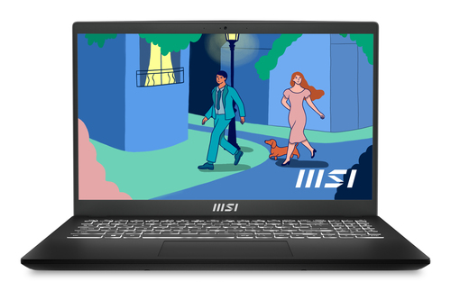 MSI Modern 15 B12M-026UK Intel® Core™ i7 i7-1255U Ноутбук 39,6 cm (15.6") Full HD 8 GB DDR4-SDRAM 256 GB Твердотельный накопитель (SSD) Wi-Fi 6 (802.11ax) Windows 11 Home Черный
