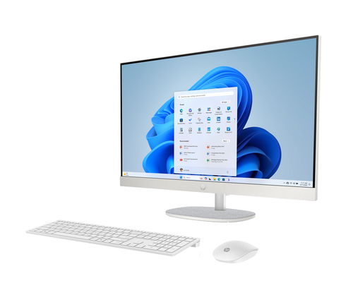 HP AI 27-cr2008ns Intel Core Ultra 7 255U 68,6 cm (27") 1920 x 1080 Pixeles PC todo en uno 32 GB DDR5-SDRAM 1 TB SSD Windows 11 Home Wi-Fi 6 (802.11ax) AI PC Blanco