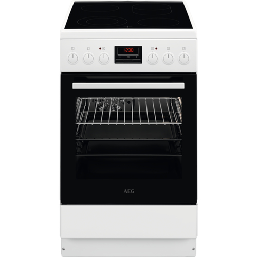 AEG CCB54483BW Freestanding cooker Electric Ceramic hob Black, White