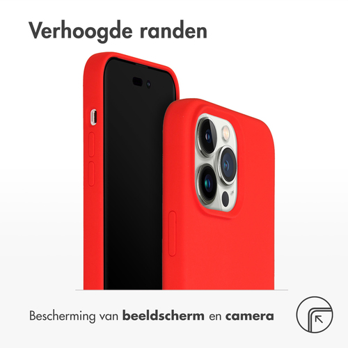 Accezz Liquid Silicone Backcover met MagSafe iPhone 14 Pro Max - Rood, afbeelding 4