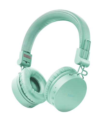 Trust 23912 headphones/headset Wired & Wireless Head-band Music Micro-USB Bluetooth Turquoise – image 1