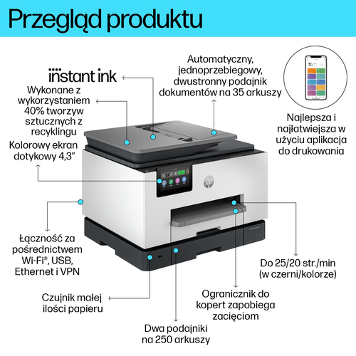 Urządzenie wielofunkcyjne atramentowe HP OfficeJet Pro 9132e All-in-One 404M5B