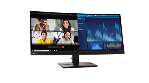 Lenovo P34W-20, 34" Curved IPS Wqhd (21:9), DP+Hdmi+USB-C, USB HUB, Tilt/Swiv/H-ADJ, 3YR