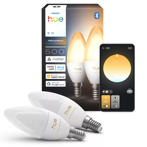 Philips Hue Kerzenlampe White Ambiance E14 Doppelpack – Foto 3 von 3