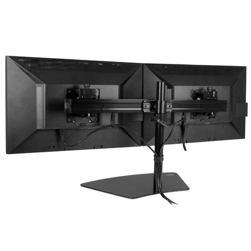 StarTech.com Dual Monitor Mount - Supports Monitors 12 to 24 - Adjustable - VESA Monitor Stand for Desk - Low Profile Base - Horizontal - Black (ARMBARDUO) Stativ LCD display 24 – billede 6